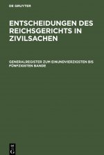Generalregister Zum Einundvierzigsten Bis Funfzigsten Bande