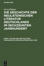 Italien und der deutsche Humanismus in der neulateinischen Lyrik