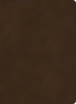 CSB Single-Column Wide-Margin Bible, Brown Leathertouch