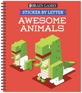 Brain Games - Sticker by Letter: Awesome Animals (Sticker Puzzles - Kids Activity Book)