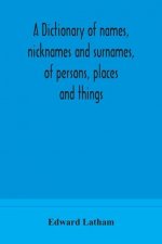 dictionary of names, nicknames and surnames, of persons, places and things