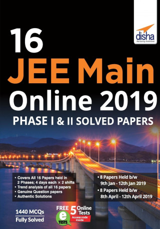 16 Jee Main Online 2019 Phase I & II Solved Papers with Free 5 Online Tests