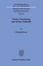 Wissen, Zurechnung und Ad-hoc-Publizität.