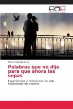 Palabras que no dije para que ahora las sepas