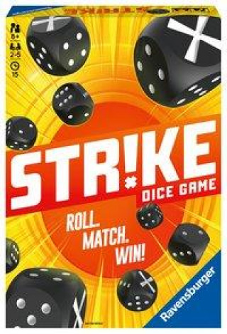 Ravensburger 26840 - Strike, Brettspiel, Mehrfarbiges Würfelspiel für 2-5 Spieler, Mitbringspiel ab 8 Jahren, Familienspiel