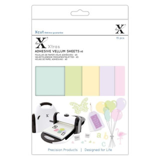Docrafts samolepďż˝ci pergamenovďż˝ papďż˝r A5 pastel 15 ks