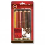 Koh-i-noor pastelky POLYCOLOR 12 ks hnědá řada