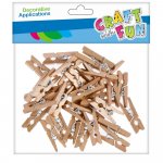 Ozdoba dekoracyjna drewniana spinacz złoto 2,5cm 30szt
