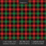 Christmas Plaid Scrapbook Paper Pad 8x8 Scrapbooking Kit for Cardmaking Gifts, DIY Crafts, Printmaking, Papercrafts, Holiday Decorative Pattern Pages