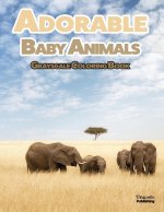 Adorable Baby Animals Grayscale Coloring Book