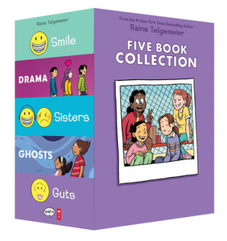 Raina Telgemeier Collection Box Set Smile Drama Sisters Ghosts Guts Najlacnejsie Knihy