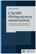 § 33g GWB: Offenlegung versus Geheimnisschutz