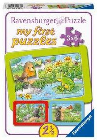 Ravensburger Kinderpuzzle - 05138 Kleine Gartentiere - My First Puzzle für Kinder ab 2,5 Jahren, mit 3x6 Teilen