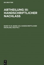 Handschriftlicher Nachlass, Halfte 2