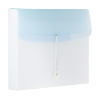 Color Dream box na spisy s gumiďż˝kou A4 PP - bďż˝lo-modrďż˝ 700 ďż˝