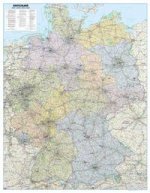 Poster Straßenkarte Deutschland. Maßstab 1:700 000