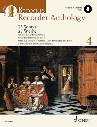 Baroque Recorder Anthology, Vol. 4 - 23 Works for Alto Recorder and Piano with Access to Online Audio