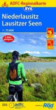 ADFC-Regionalkarte Niederlausitz Lausitzer Seen, 1:75.000, mit Tagestourenvorschlägen, reiß- und wetterfest, E-Bike-geeignet, mit Knotenpunkten, GPS-T