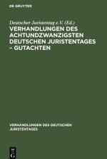 Verhandlungen Des Achtundzwanzigsten Deutschen Juristentages - Gutachten
