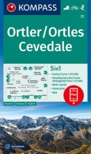 KOMPASS Wanderkarte 72 Ortler/Ortles, Cevedale 1:50.000