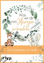 Was wir dir von Herzen wünschen - 50 Gästekarten zur Taufe