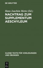 Nachtrag zum Supplementum Aeschyleum