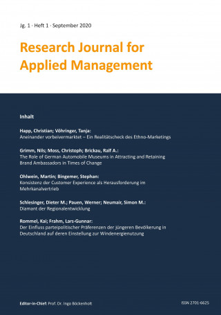 Research Journal for Applied Management - Jg. 1, Heft 1