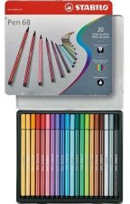 Fixa STABILO Pen 68 sada 20 ks v kovovém pouzdru