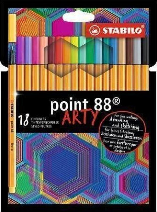 Popisovač STABILO point liner 88 sada 18 ks v pouzdru "ARTY"