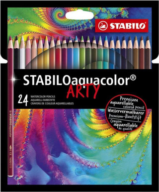 Pastelky STABILO aquacolor, sada 24 ks v kartonovém pouzdru"ARTY"