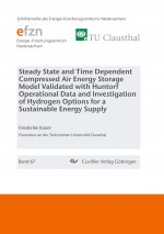 Steady State and Time Dependent Compressed Air Energy Storage Model Validated with Huntorf Operational Data and Investigation of Hydrogen Options for