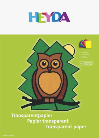 HEYDA Blok transparentních papírů - sova 10 listů