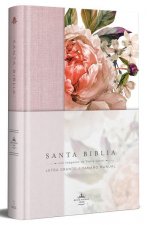 Biblia Reina Valera 1960 Letra Grande. Tapa Dura, Tela Rosada Con Flores, Tama?o Manual / Bible Rvr 1960. Handy Size, Large Print, Hardcover, Pink