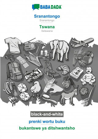 BABADADA black-and-white, Sranantongo - Tswana, prenki wortu buku - bukantswe ya ditshwantsho