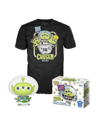 Funko POP & Tee: Pixar- Alien As Buzz GITD (svítící ve tmě) - velikost L