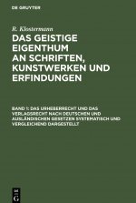 Urheberrecht Und Das Verlagsrecht Nach Deutschen Und Auslandischen Gesetzen Systematisch Und Vergleichend Dargestellt