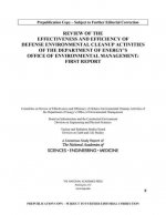 Effectiveness and Efficiency of Defense Environmental Cleanup Activities of Doe's Office of Environmental Management: Report 1