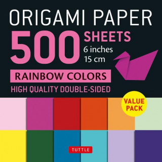 Origami Paper 500 sheets Rainbow Colors 6