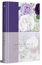 Biblia Rvr1960 Letra Grande Tapa Dura Y Tela Moradacon Flores Tama?o Manual / Sp Anish Bible Rvr 1960 Handy Size Large Print Hardcover Cloth with Purp