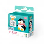 Puzzle 16 z kolorowanką Pingwinek DOP300122