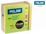 Karteczki samoprzylepne Milan fluo kostka 76 x 76 mm, mix 5 kolorów, 400 sztuk