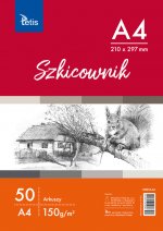 Szkicownik A4 150 g/m2 Tetis 50 arkuszy