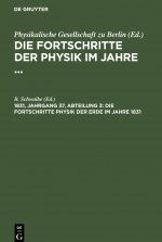 Die Fortschritte Physik Der Erde Im Jahre 1831