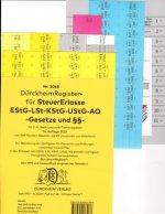 DürckheimRegister® STEUERERLASSE 2022 Gesetze und §§, ohne Stichworte