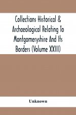 Collections Historical & Archaeological Relating To Montgomeryshire And Its Borders (Volume Xxiii)