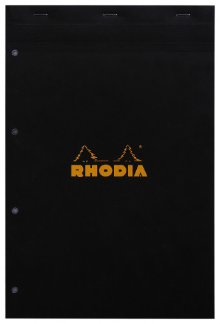 Bloc n°20 Rhodia noir A4+ perf. 4 t 80 F 5x5 - 202009C