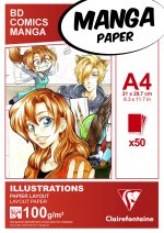 Manga bloc Illustrations A4 50F 100g - 94042C