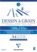 Bloc dessin à grain encollé A4 30F 180g - 96624C