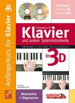 ANFANGERKURS FUR KLAVIER UND ANDERE TASTENINSTRUMENTE IN 3D PIANO+CD+DVD