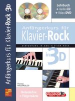 ANFANGERKURS FUR KLAVIER-ROCK IN 3D PIANO+CD+DVD